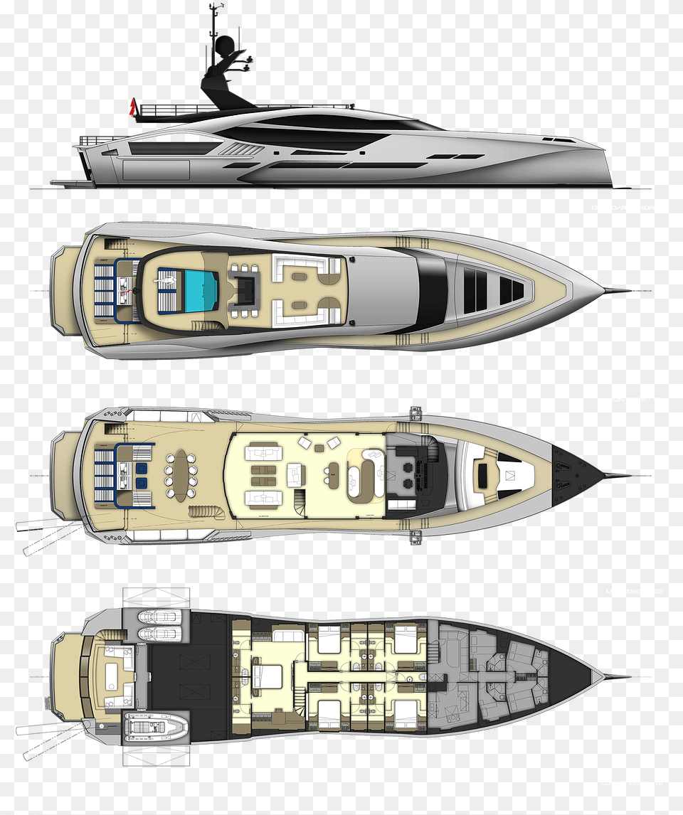 Diagram Of The Palmer Johnson Pj120 Charts Amp Graphs Super Yacht Khalilah Plan, Transportation, Vehicle, Boat, Railway Free Png