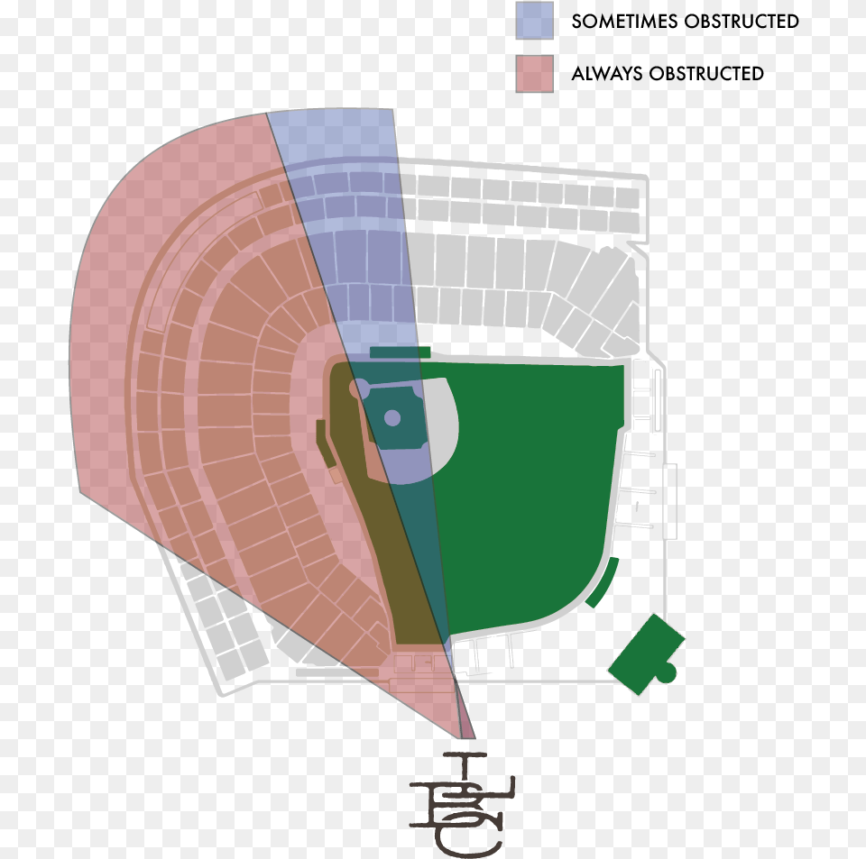 Diagram Of Wrigley Field Obstruction From Lakeview, Cad Diagram Free Png