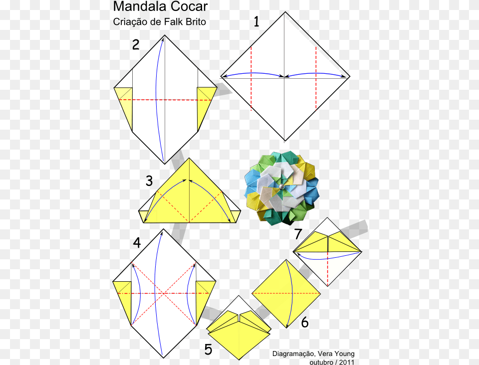 Diagrama Da Mandala Cocar De Falk Brito Pg Origami, Toy, Kite, Paper Free Png