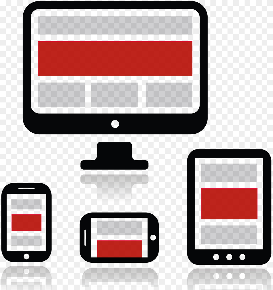 Diagramatic Representation Of Responsive Site On Different Tablet Computer Free Png