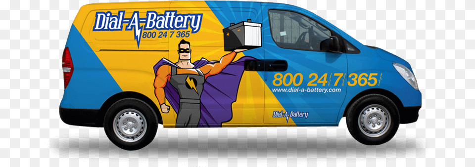 Dial Abattery 247 Car Battery Replacement Service In Car Battery Service Dubai, Vehicle, Van, Transportation, Moving Van Free Png Download