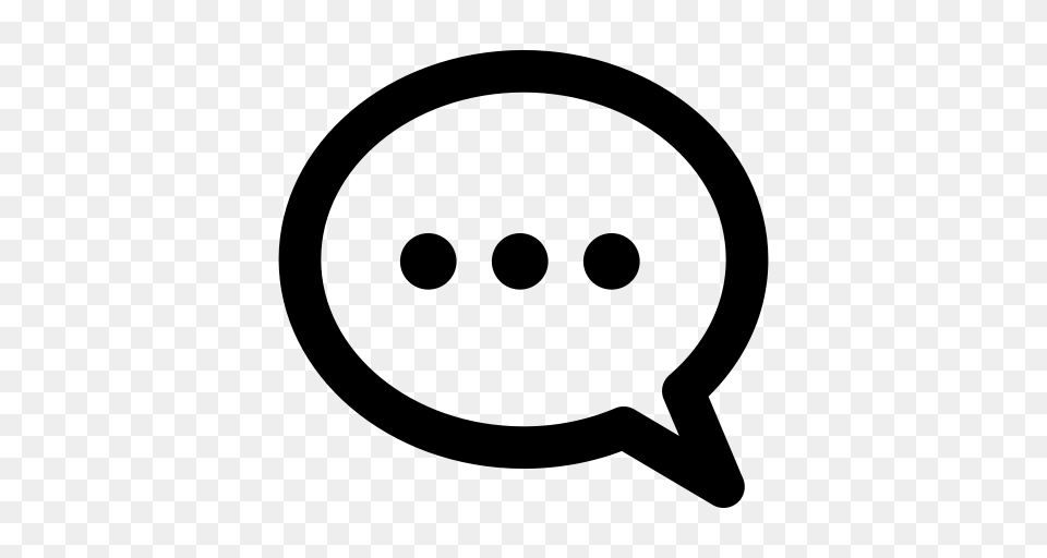 Dialogue Message Speech Bubble Icon With And Vector Format, Gray Free Png Download