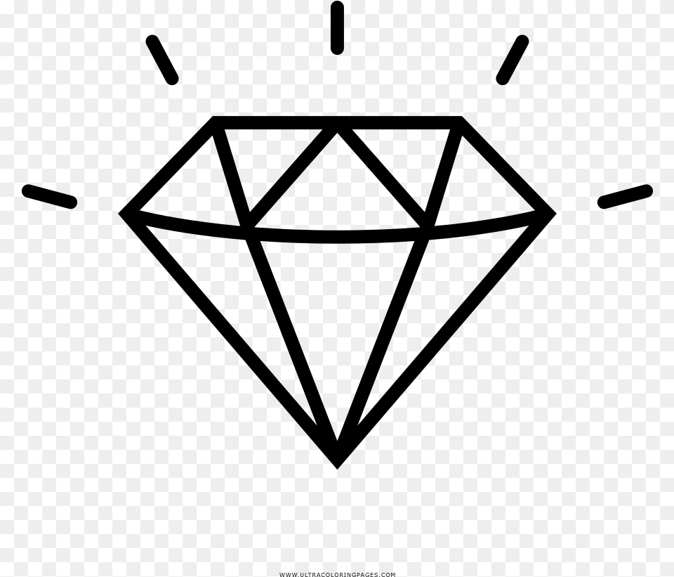 Diamante Para Colorear Vector Diamond Line Art Png Image