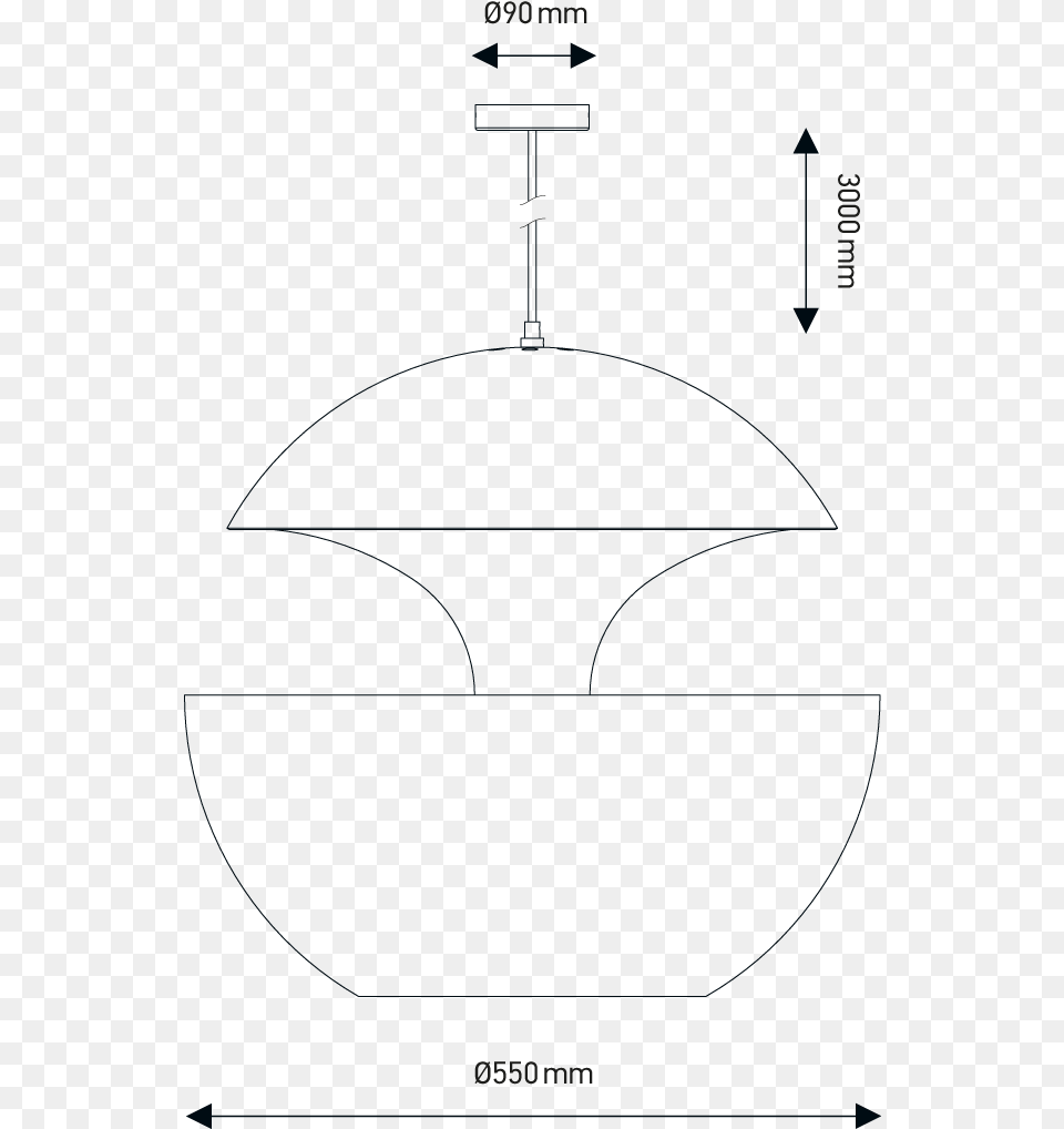 Diameter Aluminium Globe Pendant In Black Amp White Diagram, Sphere Free Png
