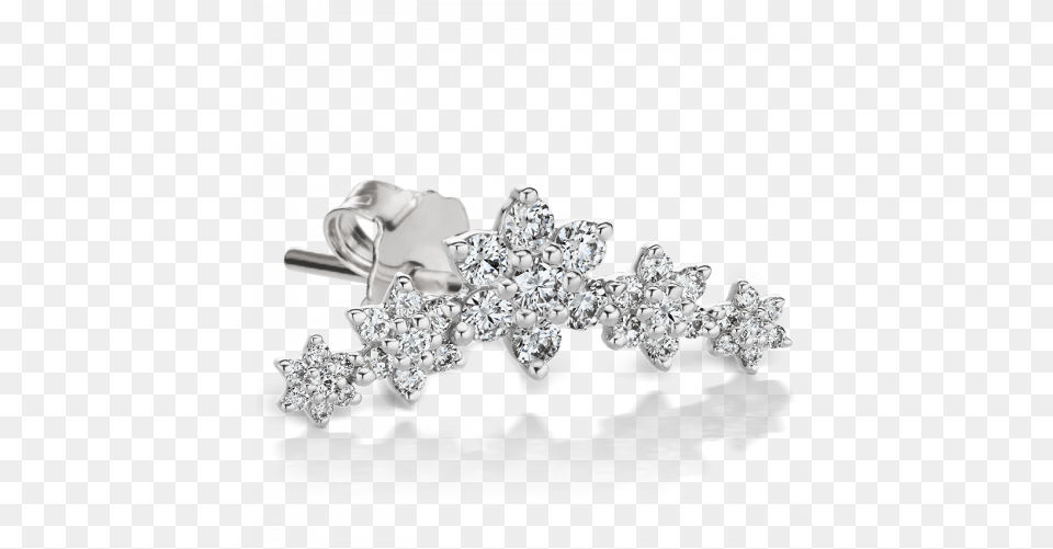 Diamond 5 Flower Garland Earstud Maria Tash Diamond Earring Flat Back, Accessories, Jewelry, Chandelier, Gemstone Png