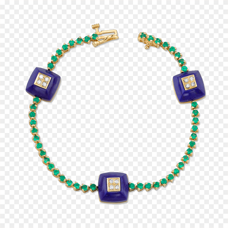 Diamond And Lapis Emerald Pyramid Bracelet Porte Nom De Table, Accessories, Jewelry, Necklace, Gemstone Free Png