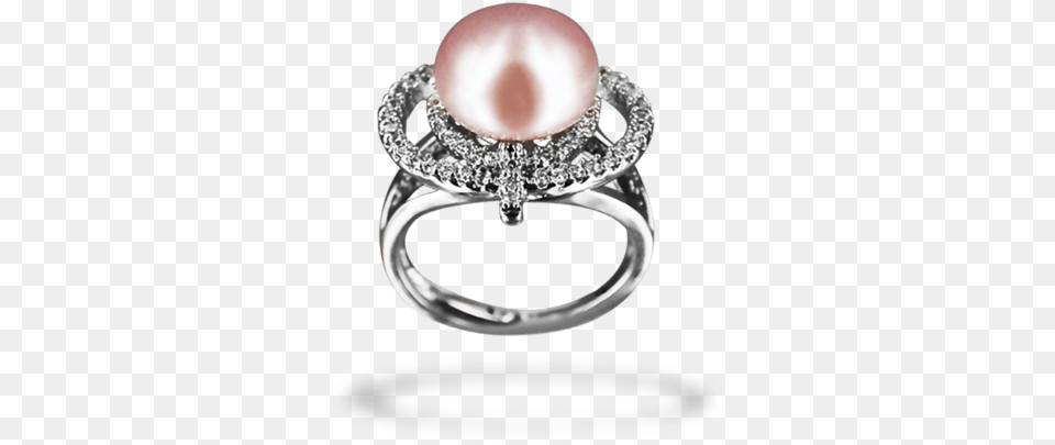 Diamond And Pink Pearl Engagement Ring, Accessories, Jewelry, Locket, Pendant Png Image