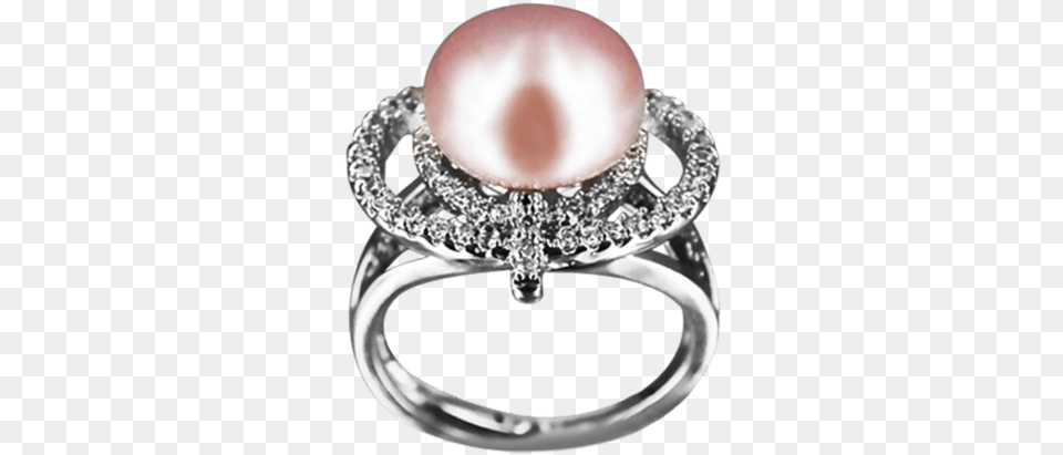 Diamond And Pink Pearl Engagement Ring, Accessories, Jewelry, Smoke Pipe Free Png Download