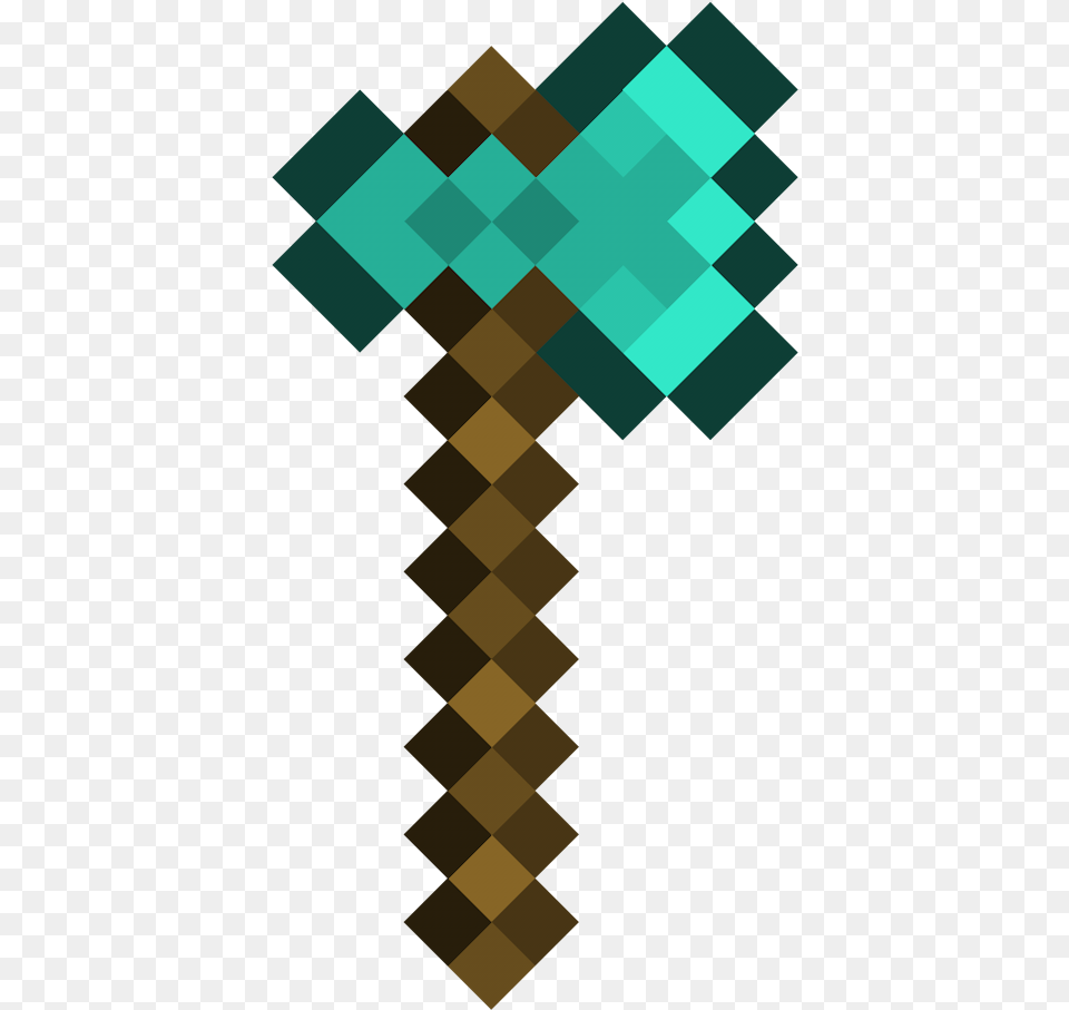 Diamond Axe Minecraft, Cross, Symbol, Pattern, Accessories Free Png Download