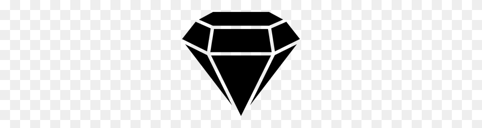 Diamond Black Icon, Gray Png