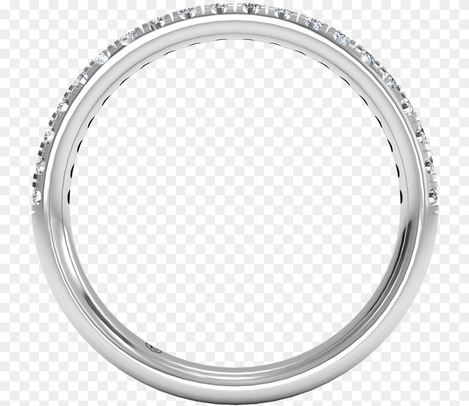 Diamond Circle Bangle, Platinum, Silver, Oval Png Image