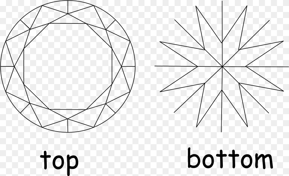 Diamond Clip Arts Outline Geometric Circular Shape, Gray Png