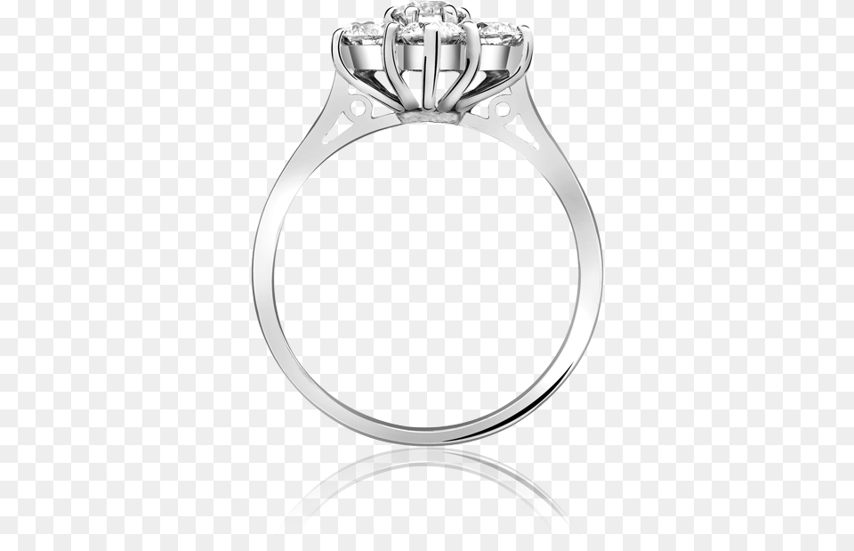 Diamond Cluster Ring Engagement Ring, Accessories, Jewelry, Gemstone, Silver Png