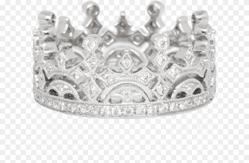 Diamond Crown Image With Background Women39s White Gold Diamond Crown Ring, Accessories, Jewelry, Festival, Hanukkah Menorah Free Transparent Png