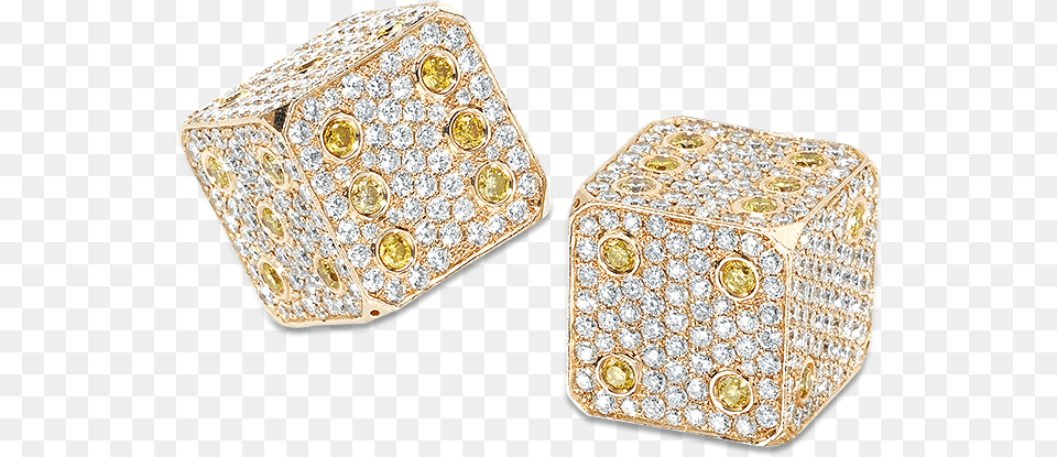 Diamond Dice Gold And Diamond Dice, Accessories, Earring, Gemstone, Jewelry Png Image