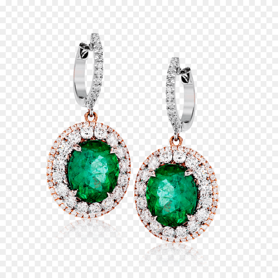 Diamond Emerald Drop Earrings Pav Broome Fine Jewelry, Accessories, Earring, Gemstone Png Image