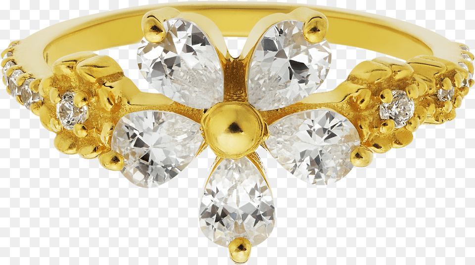 Diamond Flower Garland Ring Engagement Ring, Accessories, Gemstone, Jewelry, Gold Png Image