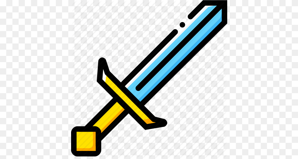 Diamond Game Minecraft Sword Yellow Icon, Weapon Free Png