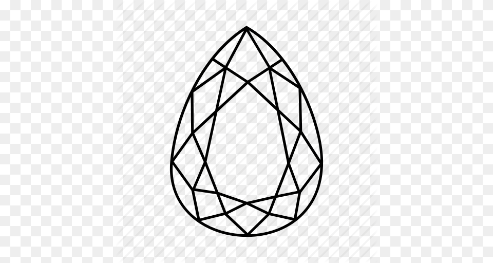 Diamond Gem Jewellery Pear Polished Shape Icon, Sphere, Egg, Food Free Transparent Png