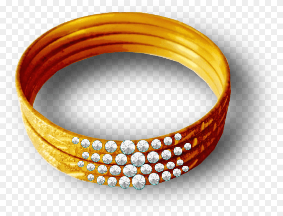Diamond Gold Bangles Bangle, Accessories, Jewelry, Ornament Free Png