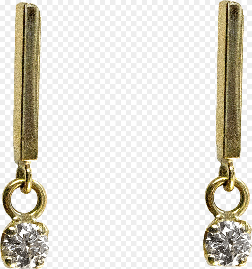 Diamond Gold Bar Drop Earrings Eliise Maar Jewellery Eliise Maar Jewellery, Accessories, Earring, Jewelry, Gemstone Png