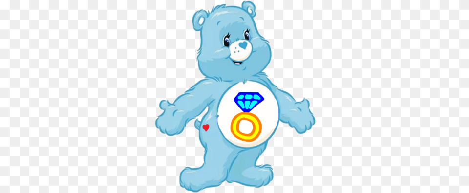 Diamond Heart Bear The Mario Fanon Wiki Fandom Care Bears True Heart Bear, Toy, Animal, Mammal, Wildlife Free Png Download