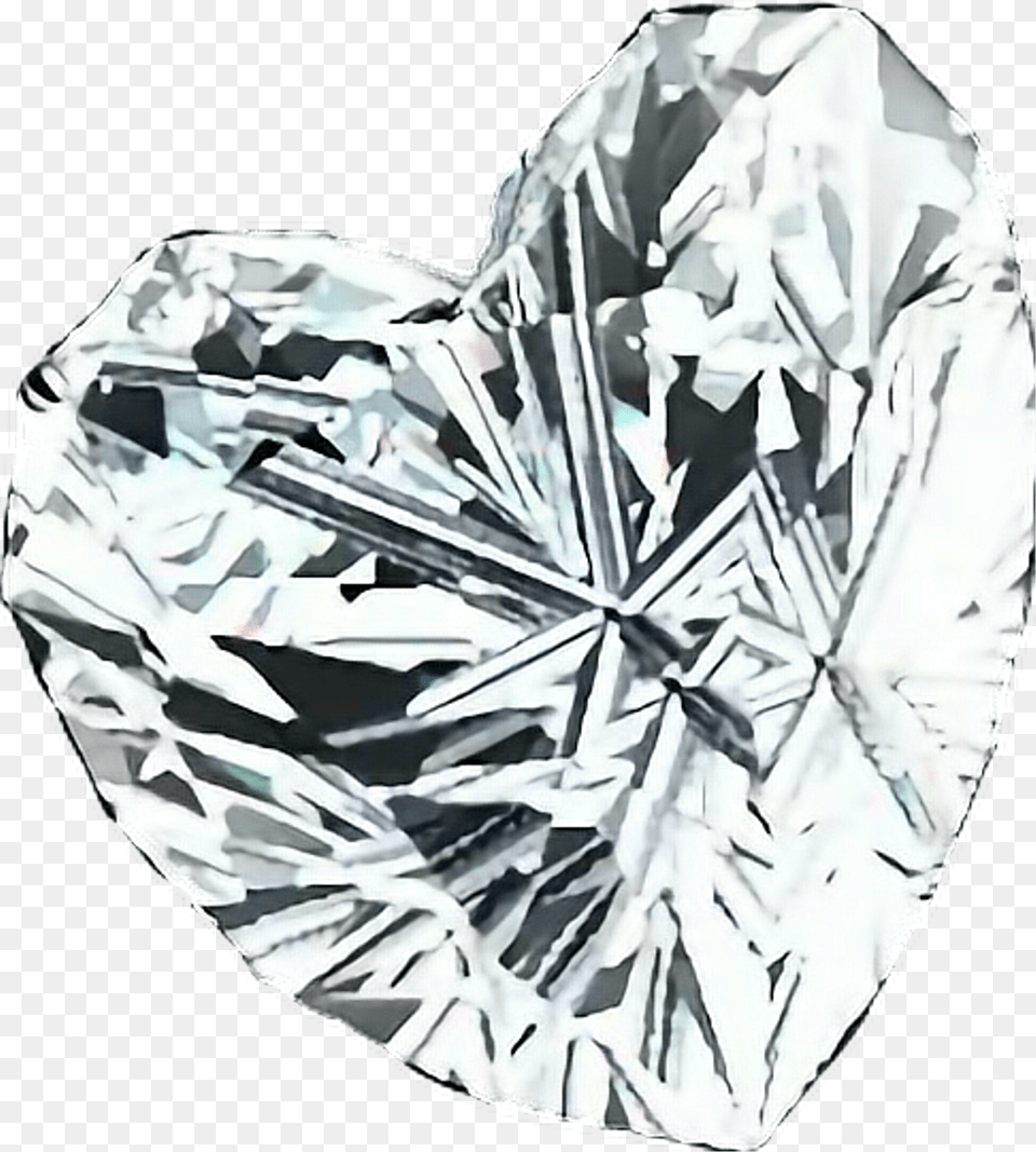 Diamond Heart Diamondheart Diamante Coracao White White, Accessories, Gemstone, Jewelry, Person Free Png Download