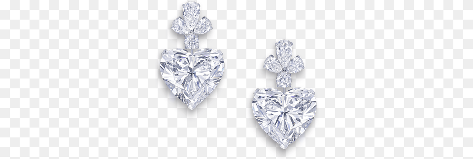 Diamond Heart Earrings Graff, Accessories, Earring, Gemstone, Jewelry Free Transparent Png
