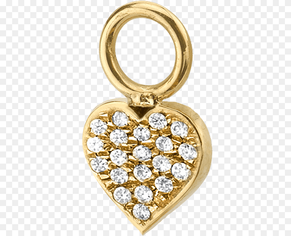 Diamond Heart Hoop Charm Locket, Accessories, Pendant, Gold, Jewelry Png Image