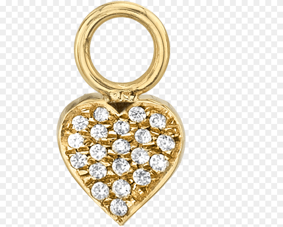 Diamond Heart Hoop Charm Locket, Accessories, Jewelry, Pendant, Gold Free Png Download
