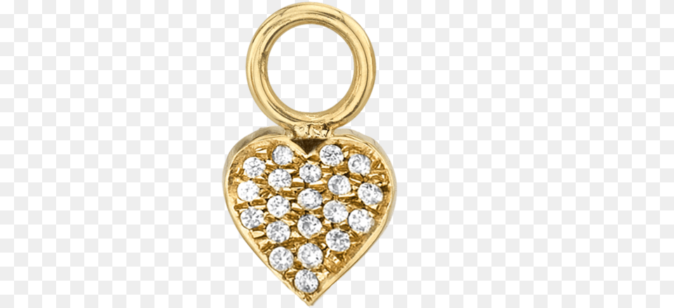 Diamond Heart Hoop Charm Solid, Accessories, Jewelry, Pendant, Earring Png