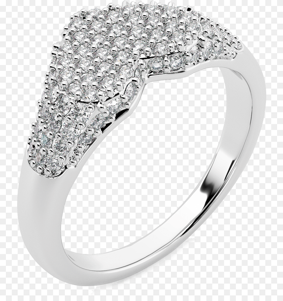 Diamond Heart Pave Signet Ring Engagement Ring, Accessories, Gemstone, Jewelry, Platinum Free Transparent Png