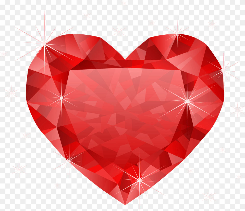 Diamond Heart Svg Transparent Files Red Heart Diamond Png