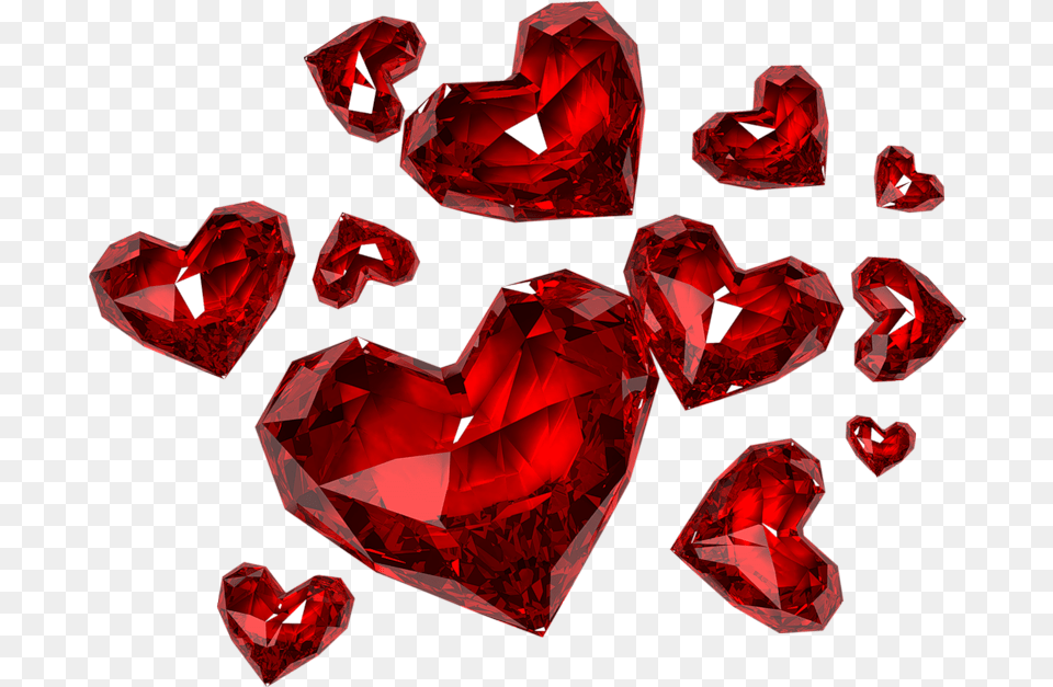 Diamond Hearts Clipart Valentines Day Diamond Heart, Accessories, Gemstone, Jewelry Png Image