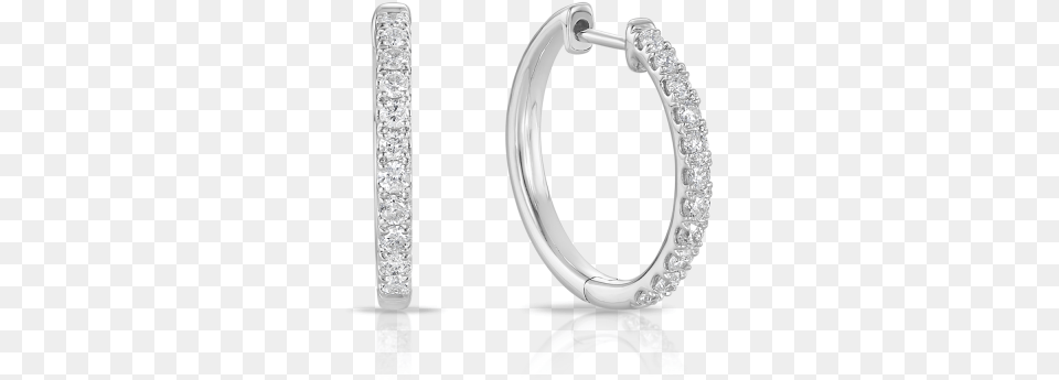 Diamond Huggie Earrings Set In 9ct White Gold Huggie Earrings, Accessories, Gemstone, Jewelry, Earring Free Png Download