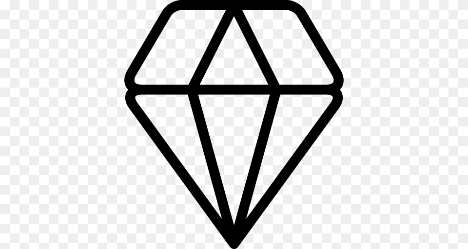 Diamond Icon, Gray Png