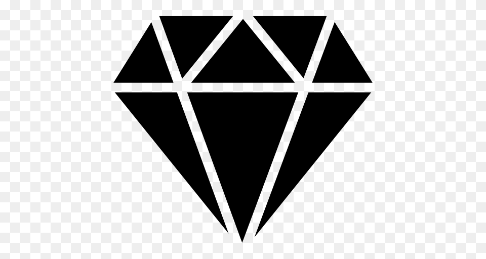 Diamond Icon, Gray Free Png