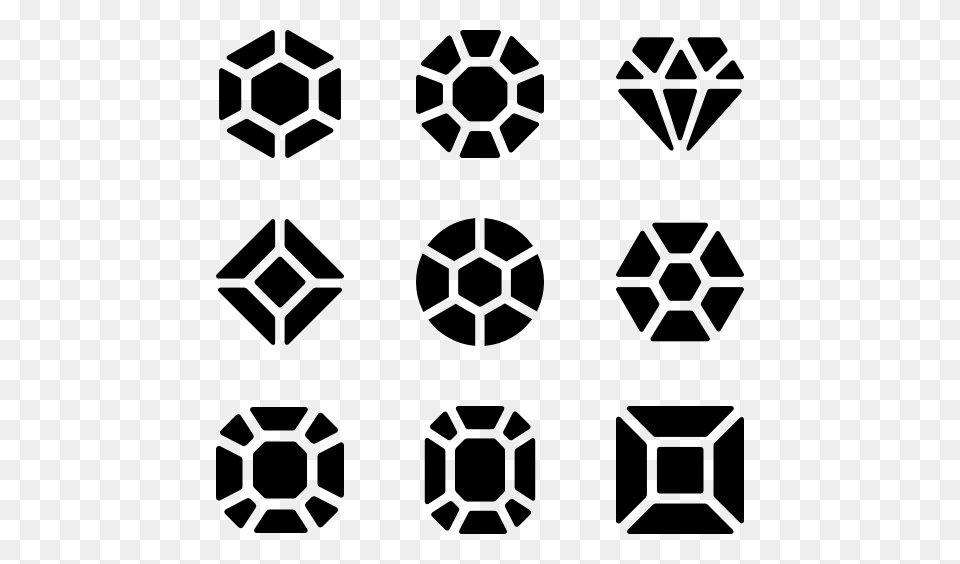 Diamond Icons, Gray Free Transparent Png