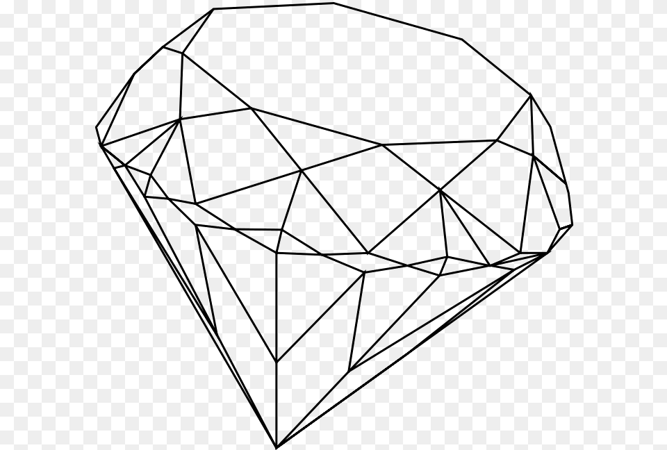 Diamond Line Diagram Diamond Line Art, Gray Free Transparent Png