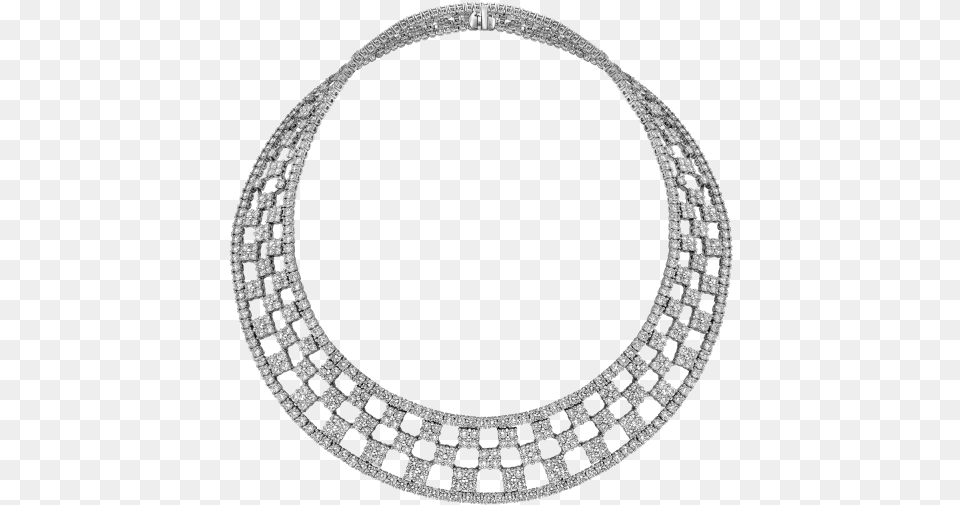 Diamond Necklace Checkered Flag Pattern Circle, Accessories, Jewelry, Gemstone Free Png