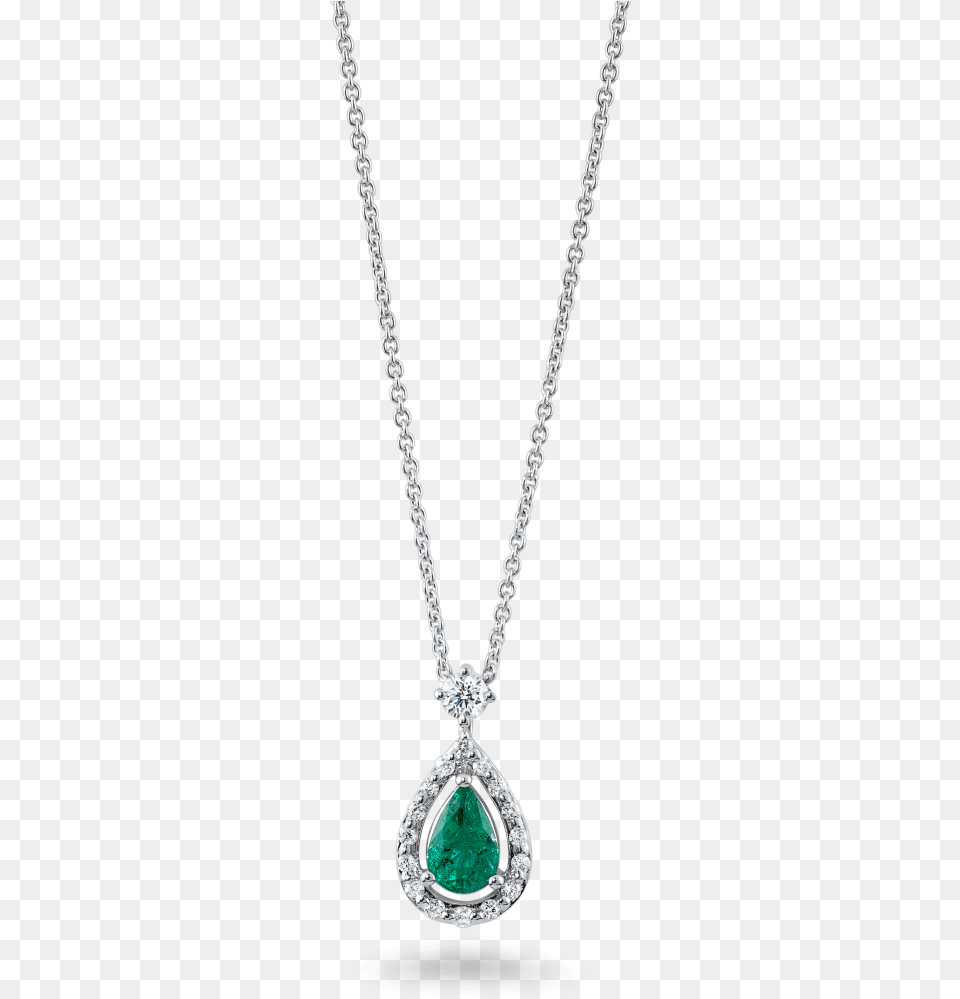 Diamond Necklace With An Emerald Pendant, Accessories, Jewelry, Gemstone Free Png Download