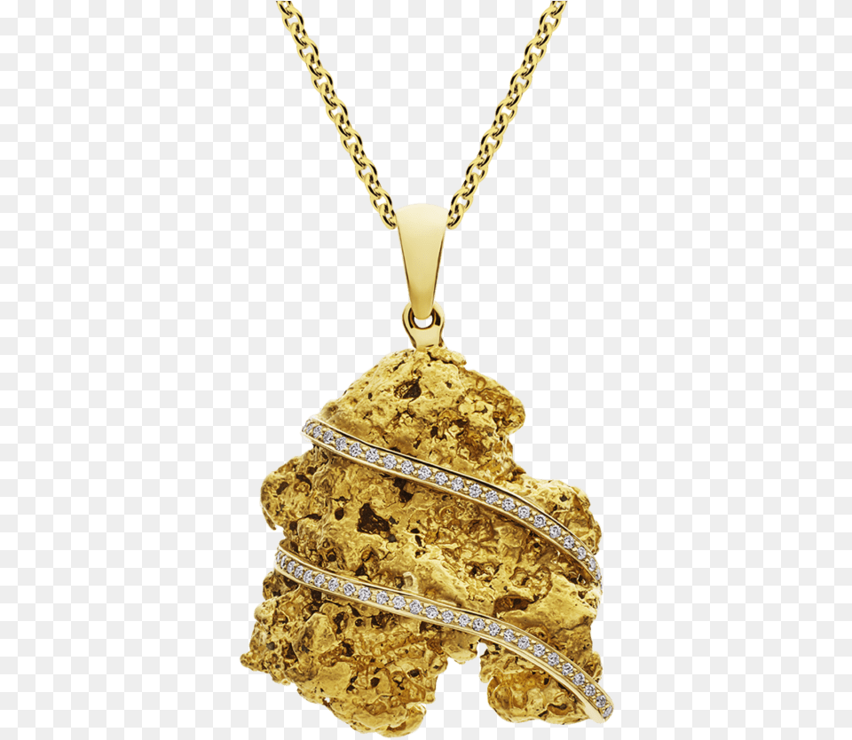 Diamond Nugget Pendant Locket, Accessories, Gold, Jewelry, Necklace Png Image