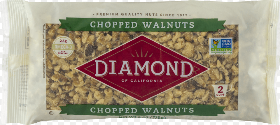 Diamond Of California Shelled Walnuts 24 Oz Bag, Food, Produce, Grain, Granola Free Png