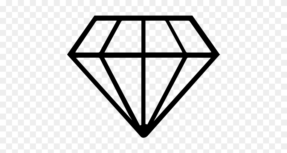 Diamond Or Diamond Jewel Icon With And Vector Format, Gray Png Image