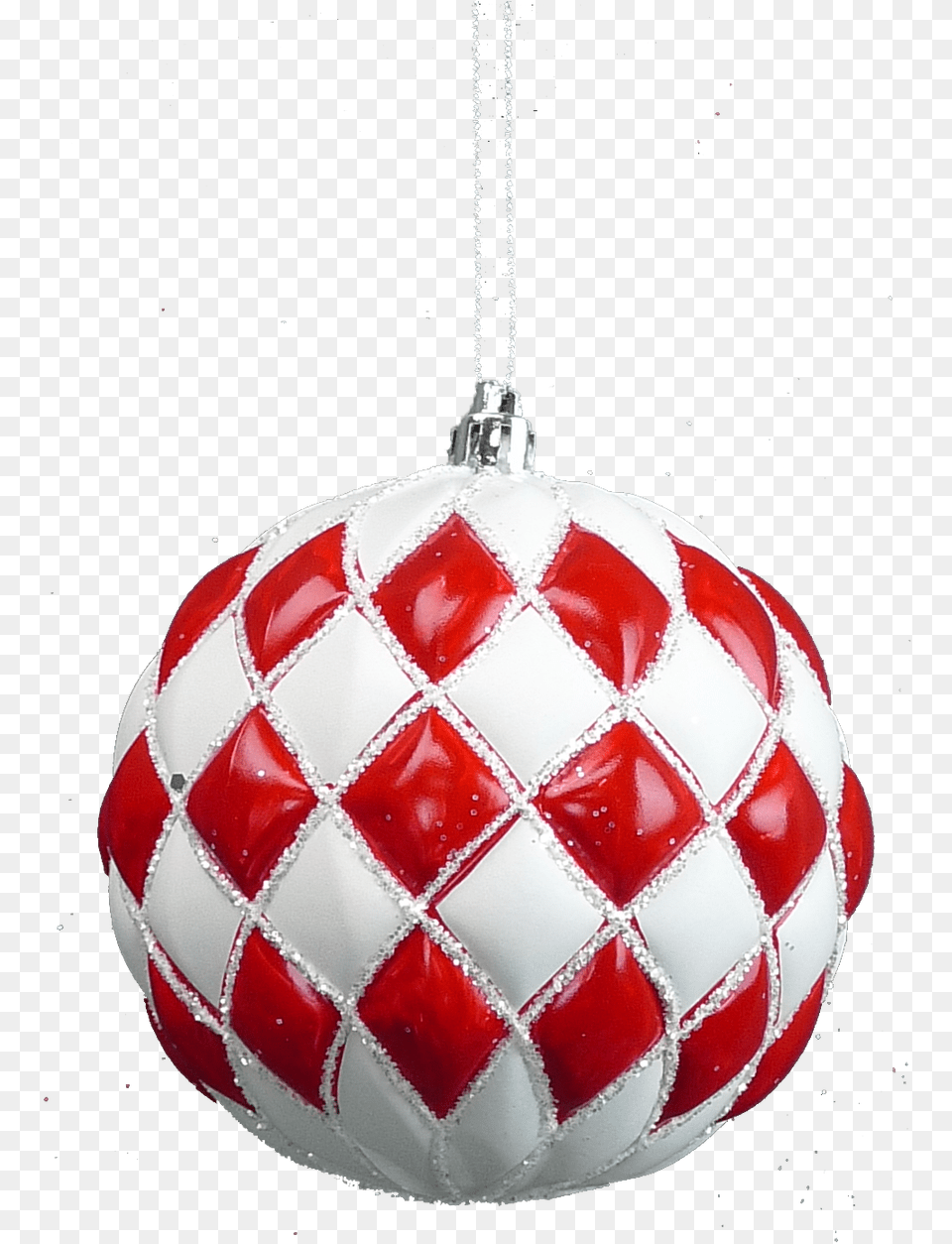Diamond Pattern Ball Ornament Redwhite Christmas Ornament, Accessories, Baseball, Baseball (ball), Sport Free Png