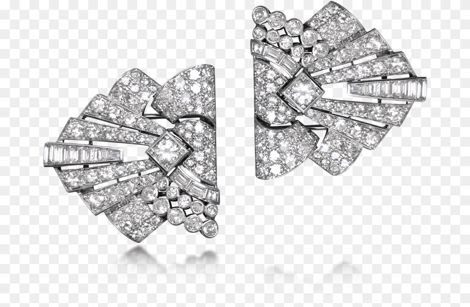 Diamond Pearl Clip Brooches Earrings, Accessories, Gemstone, Jewelry, Earring Free Transparent Png