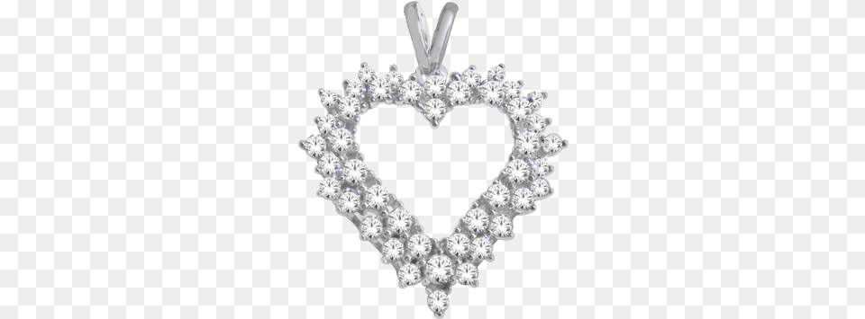 Diamond Pendant White Gold Diamond Heart Pendant Solid, Accessories, Chandelier, Lamp, Jewelry Png Image