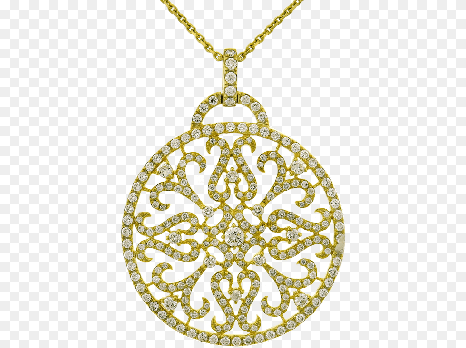 Diamond Pendant With Filigree 18k White Gold, Accessories, Jewelry, Necklace, Gemstone Png