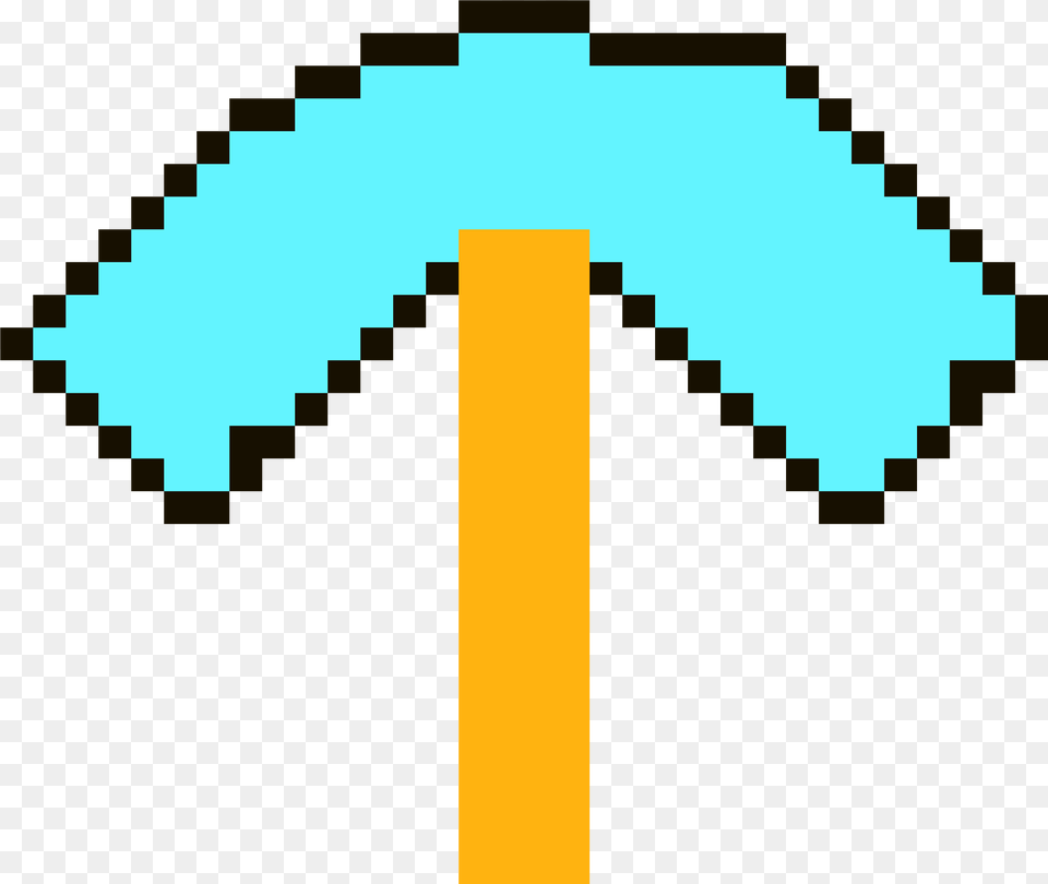 Diamond Pickaxe Pixel Art Light Bulb, Device Free Png Download