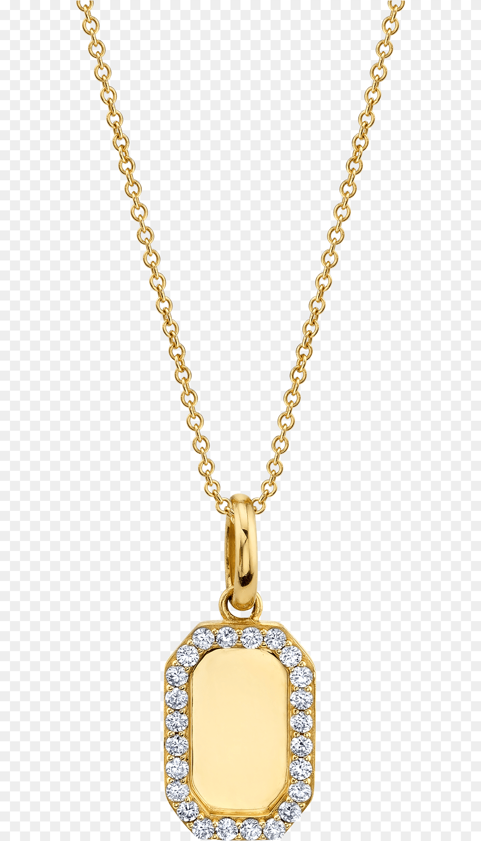 Diamond Rectangle Gold Pendant, Accessories, Jewelry, Necklace, Gemstone Free Png Download